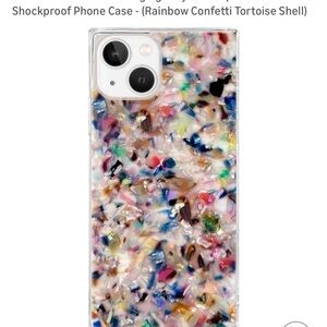 flaunt iPhone 14 Phone Case - Rainbow Confetti Tortoise Shell